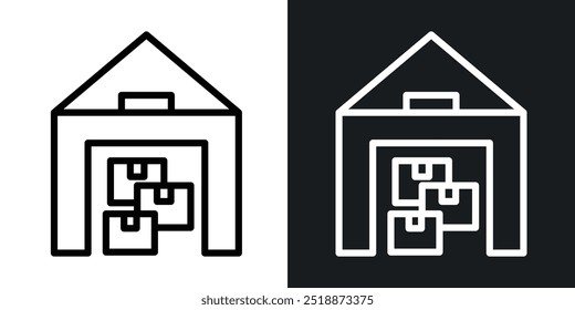 Almacén delineado icono de colección de Vector.