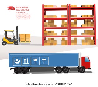 warehouse with pallet