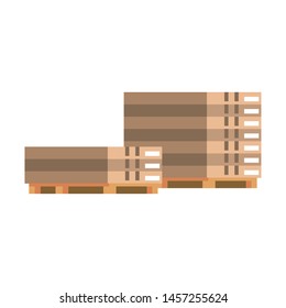 Warehouse pallets for cargo isolated vector illustration