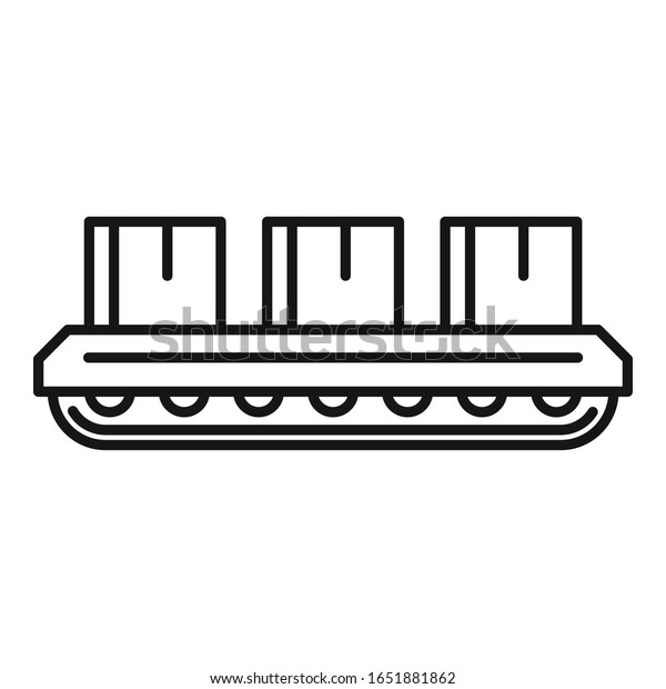 Warehouse parcel line\
icon. Outline warehouse parcel line vector icon for web design\
isolated on white\
background