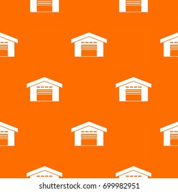 Warehouse pattern repeat seamless in orange color for any design. Vector geometric illustration