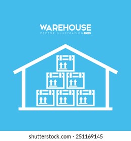 warehouse poster design, vector illustration eps10 graphic 