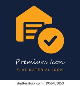 Warehouse Premium-Material ui ux einzelne Vektorsymbol in marinblau und orange Farben
