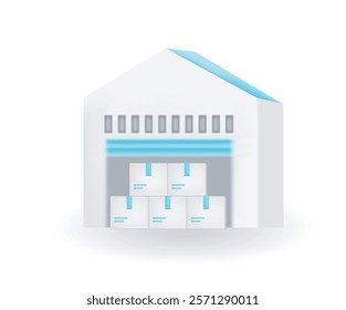 Warehouse product packaging building concept