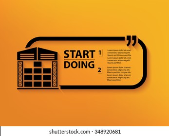 Warehouse Quotation Mark Speech Bubble,design