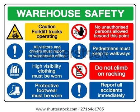 Warehouse Safety Symbol Sign, Vector Illustration, Isolate On White Background Label. EPS10
