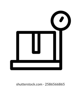 Warehouse Scales Icon Vector Symbol Design Illustration