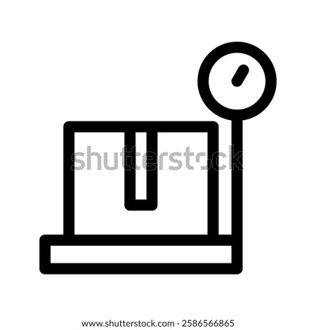 Warehouse Scales Icon Vector Symbol Design Illustration