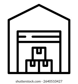 Warehouse Simple Vector Icon Collection