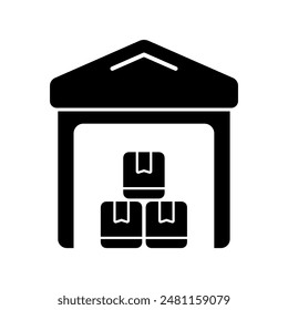 warehouse sorting center icon vector design illustration template