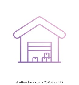 Warehouse Spaces icon vector stock illustration