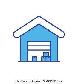 Warehouse Spaces icon vector stock illustration