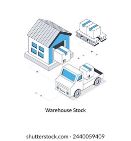 Warehouse Stock isometric stock illustration. Eps 10 File stock illustration.