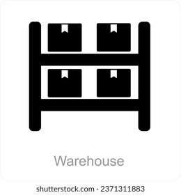 Warehouse and storage icon concept
