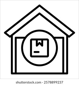 Warehouse Storage Icon Element For Design