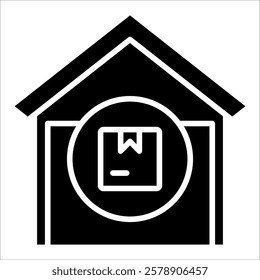 Warehouse Storage Icon Element For Design