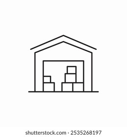 warehouse storage icon sign vector