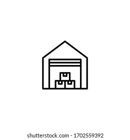 ilustración vectorial de icono de almacenamiento de almacén