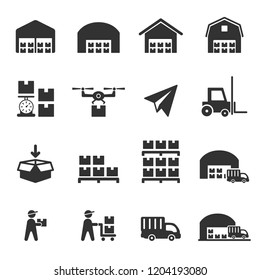 warehouse transportation icon vector