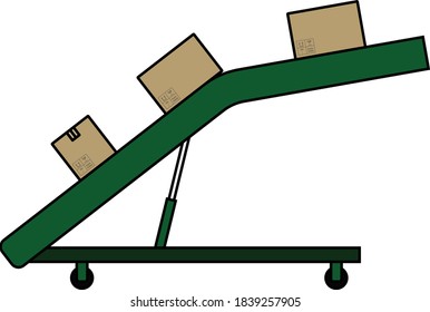 Warehouse Transportation System Icon. Editable Outline With Color Fill Design. Vector Illustration.