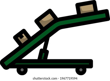 Warehouse Transportation System Icon. Editable Bold Outline With Color Fill Design. Vector Illustration.