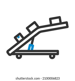 Warehouse Transportation System Icon. Editable Bold Outline With Color Fill Design. Vector Illustration.