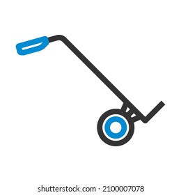 Warehouse Trolley Icon. Editable Bold Outline With Color Fill Design. Vector Illustration.