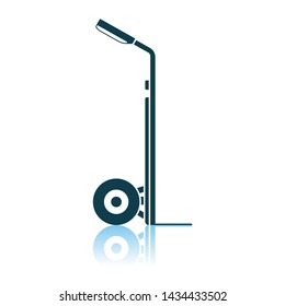 Warehouse Trolley Icon. Shadow Reflection Design. Vector Illustration.