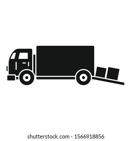 Warehouse Truck Icon. Simple Illustration Of Warehouse Truck Vector Icon For Web Design Isolated On White Background