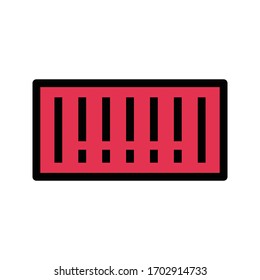 warehouse vector flat color icon 