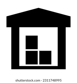 Icono De Glifo Vector De Almacén Para Uso Personal Y Comercial.
