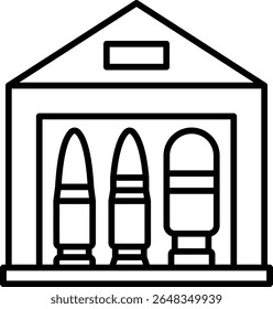 Ícone de vetor de depósito. Pode ser usado para impressão, aplicativos móveis e da Web.