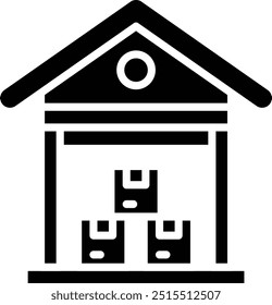 Illustration zum Entwurf eines Warehouse-Vektorsymbols