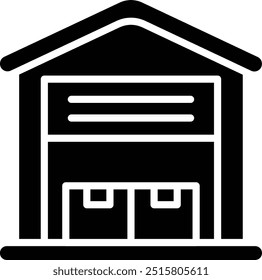 Ilustración de diseño de icono de Vector de almacén