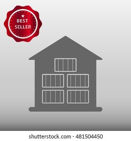 Warehouse Vector Icon Illustration