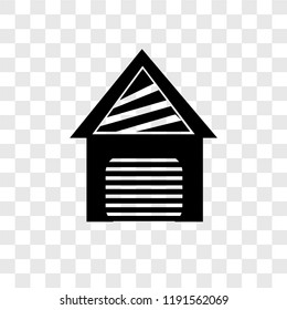 Warehouse vector icon isolated on transparent background, Warehouse transparency logo concept