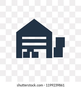 Warehouse vector icon isolated on transparent background, Warehouse transparency concept can be used web and mobile