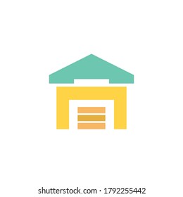 warehouse vector icon logo design