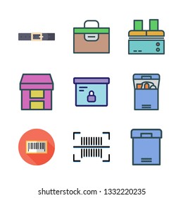 warehouse vector icon set