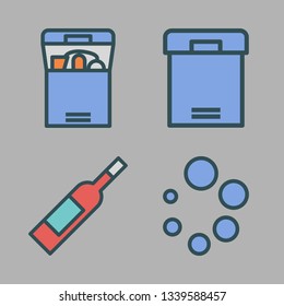 warehouse vector icon set
