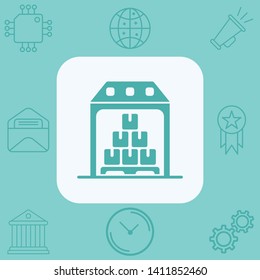 Warehouse vector icon sign symbol