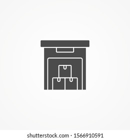 Warehouse vector icon sign symbol