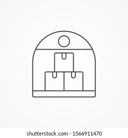 Warehouse vector icon sign symbol