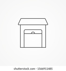 Warehouse vector icon sign symbol