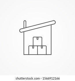 Warehouse vector icon sign symbol