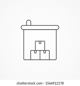 Warehouse vector icon sign symbol