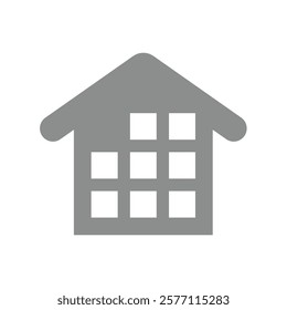 Warehouse vector icon. Simple storehouse or store symbol.