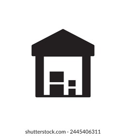 Warehouse vector icon. Storage flat sign design. Delivery storage symbol pictogram. Warehouse UX UI icon.