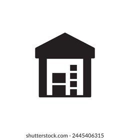 Warehouse vector icon. Storage flat sign design. Delivery storage symbol pictogram. Warehouse UX UI icon.