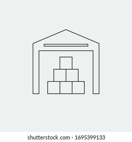 warehouse vector icon storage room
